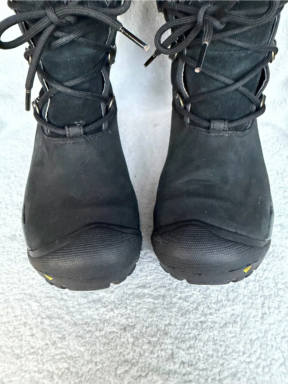 KEEN Helena Women's Waterproof Insulated Leather Boots Faux Fur Lace Up Size 7